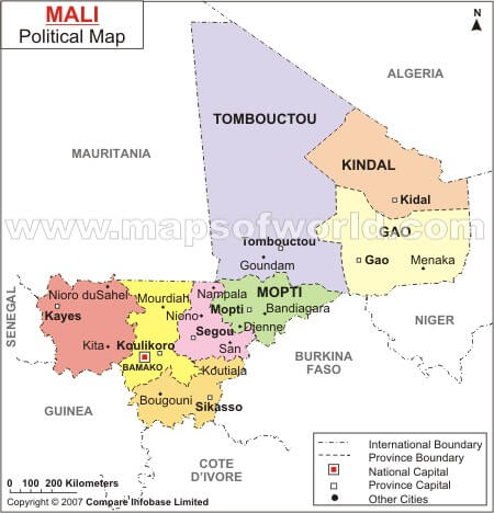 mali politisch karte
